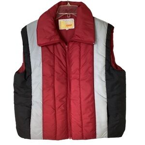 Vintage 90s Red Nylon Puffer Vest -‎ Men's Size Large